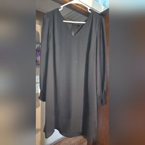 Worthington Black Bishop Sleeve Long Sleeve Dress